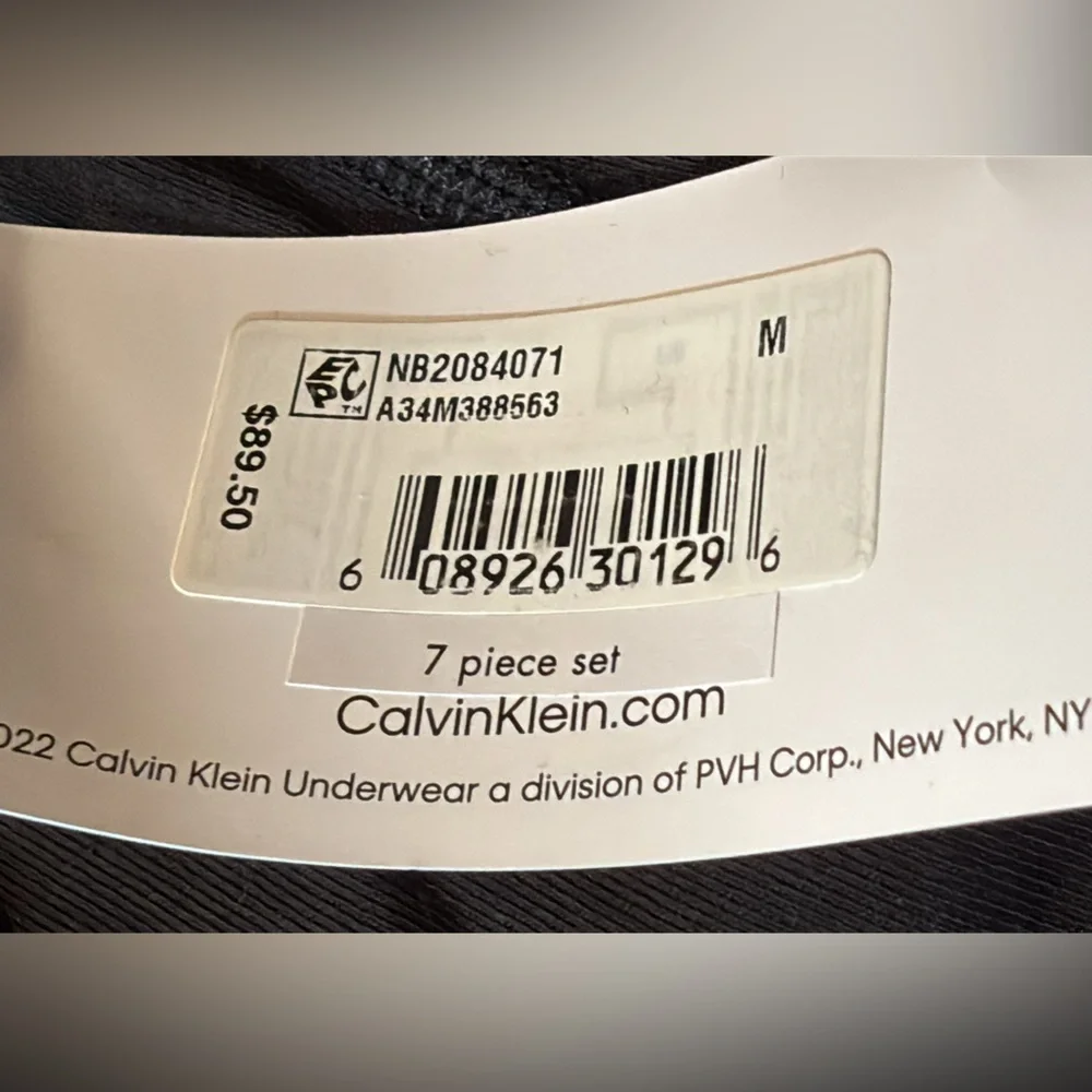 7 pairs medium Calvin Klein Black Boxer Briefs Stretchy Elastic Waistband no box
